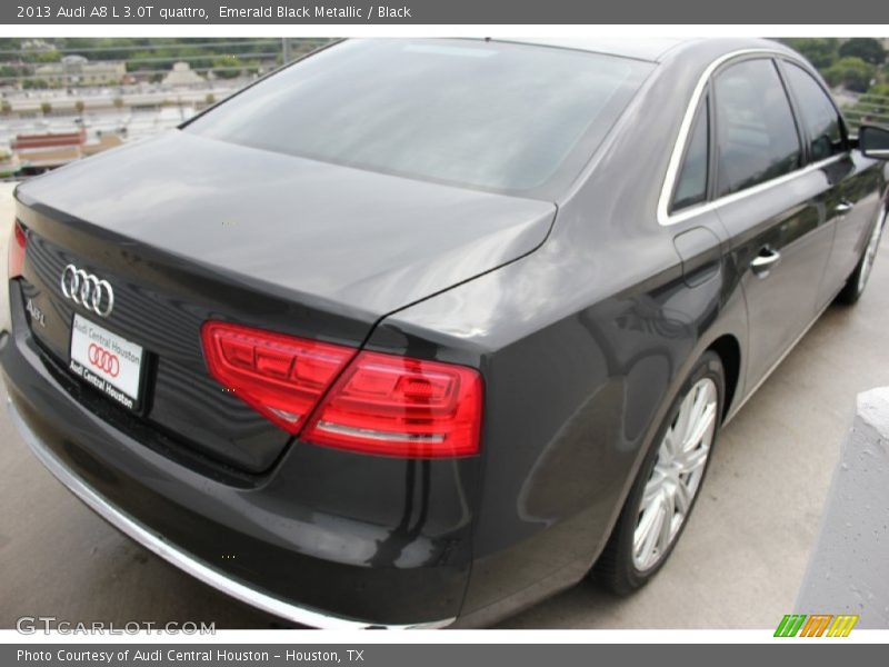 Emerald Black Metallic / Black 2013 Audi A8 L 3.0T quattro