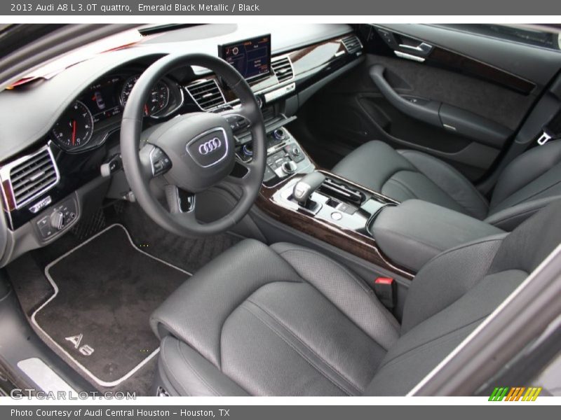 Emerald Black Metallic / Black 2013 Audi A8 L 3.0T quattro