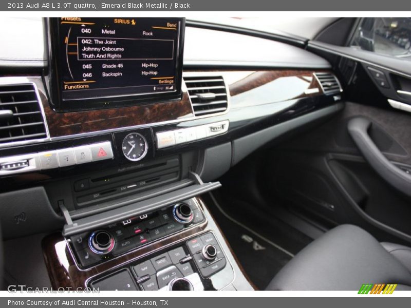 Emerald Black Metallic / Black 2013 Audi A8 L 3.0T quattro