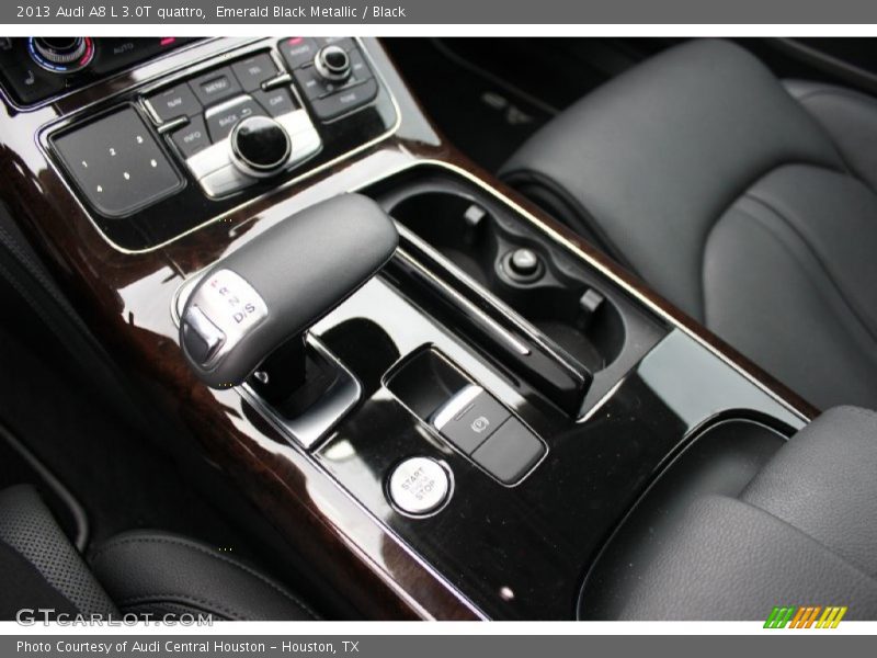 Emerald Black Metallic / Black 2013 Audi A8 L 3.0T quattro