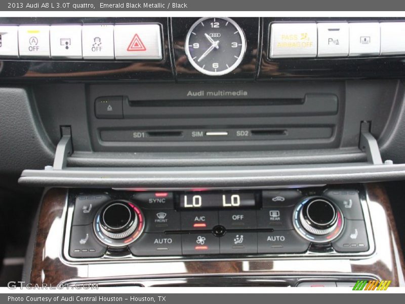 Emerald Black Metallic / Black 2013 Audi A8 L 3.0T quattro