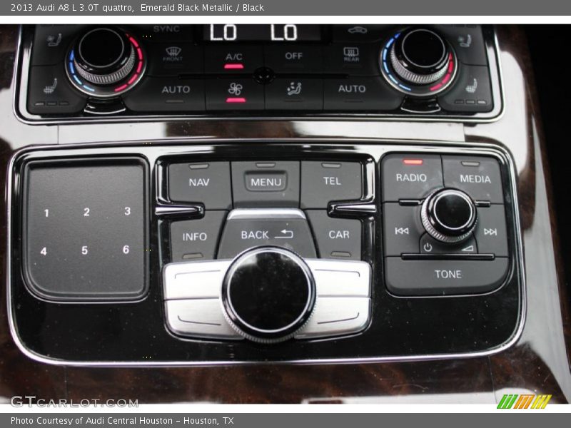 Emerald Black Metallic / Black 2013 Audi A8 L 3.0T quattro