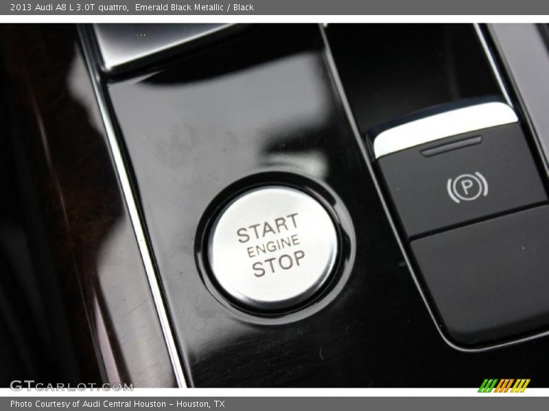 Emerald Black Metallic / Black 2013 Audi A8 L 3.0T quattro