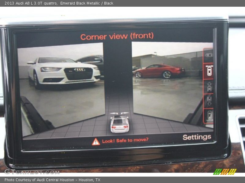 Emerald Black Metallic / Black 2013 Audi A8 L 3.0T quattro