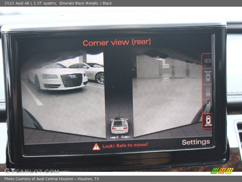 Emerald Black Metallic / Black 2013 Audi A8 L 3.0T quattro