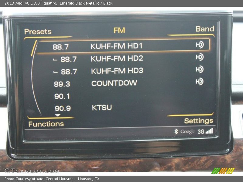 Emerald Black Metallic / Black 2013 Audi A8 L 3.0T quattro