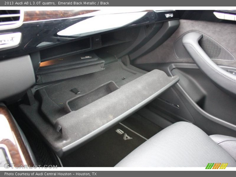 Emerald Black Metallic / Black 2013 Audi A8 L 3.0T quattro