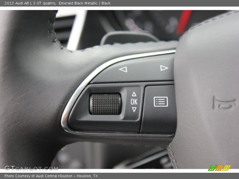 Emerald Black Metallic / Black 2013 Audi A8 L 3.0T quattro