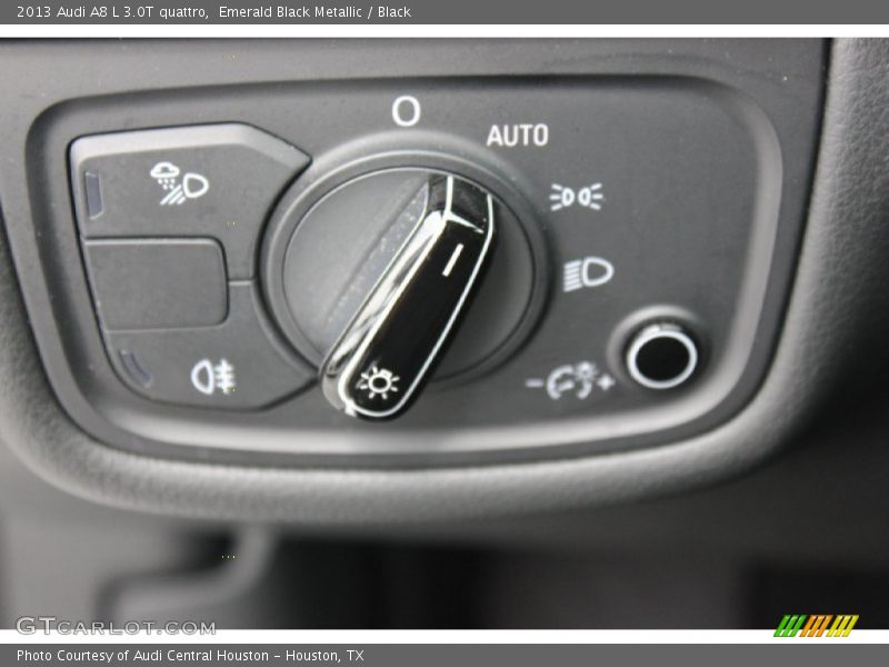 Emerald Black Metallic / Black 2013 Audi A8 L 3.0T quattro