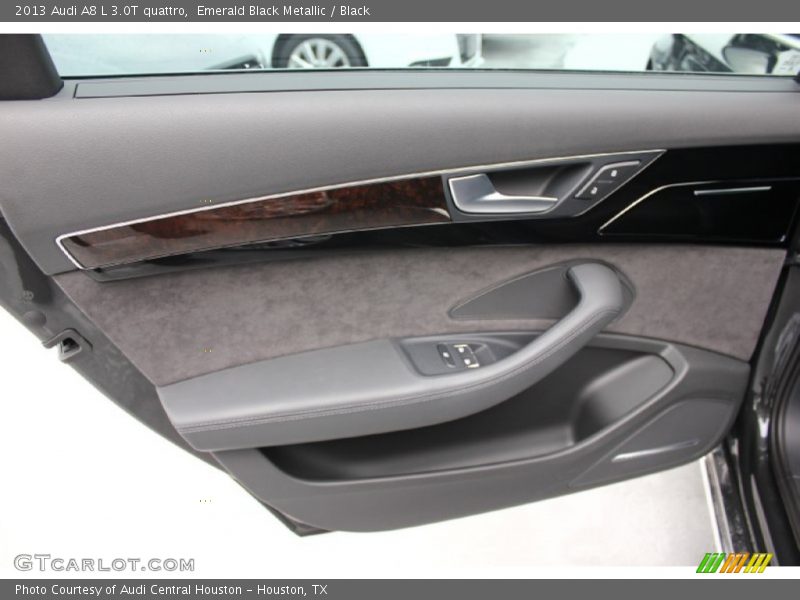 Emerald Black Metallic / Black 2013 Audi A8 L 3.0T quattro