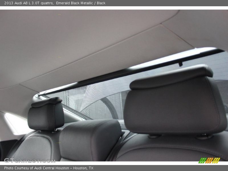 Emerald Black Metallic / Black 2013 Audi A8 L 3.0T quattro