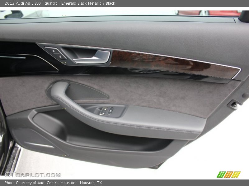 Emerald Black Metallic / Black 2013 Audi A8 L 3.0T quattro