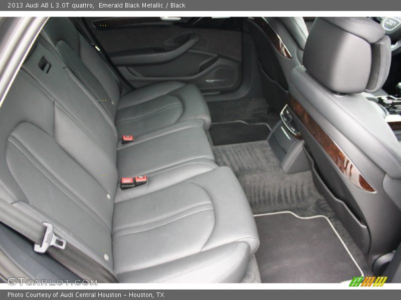 Emerald Black Metallic / Black 2013 Audi A8 L 3.0T quattro