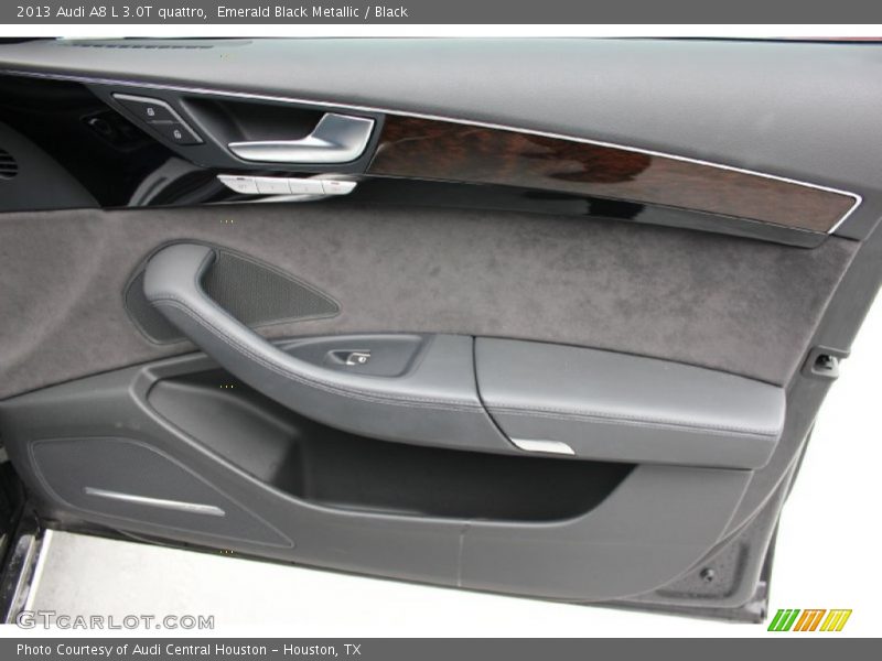 Emerald Black Metallic / Black 2013 Audi A8 L 3.0T quattro