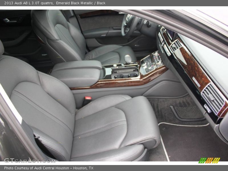 Emerald Black Metallic / Black 2013 Audi A8 L 3.0T quattro