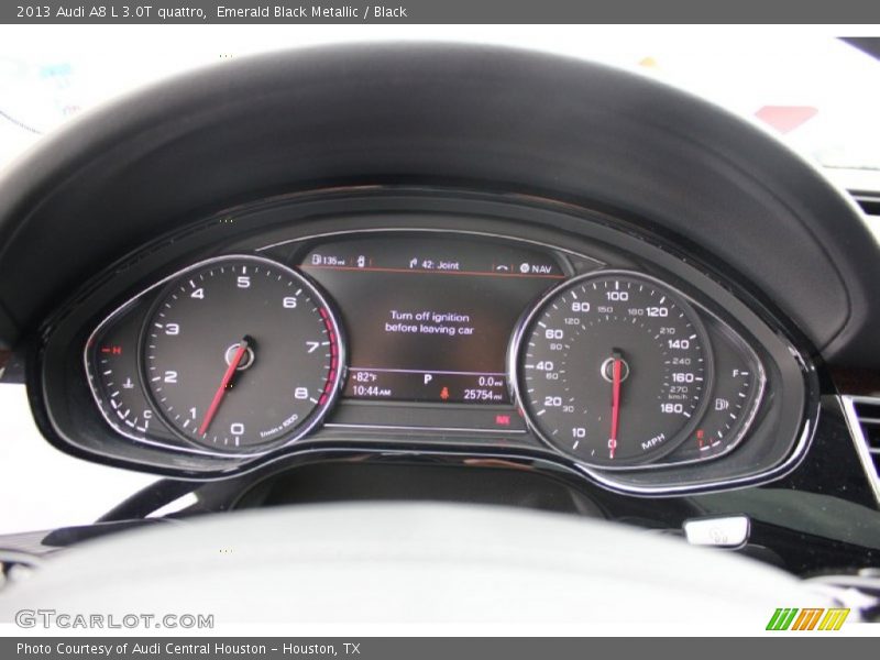 Emerald Black Metallic / Black 2013 Audi A8 L 3.0T quattro