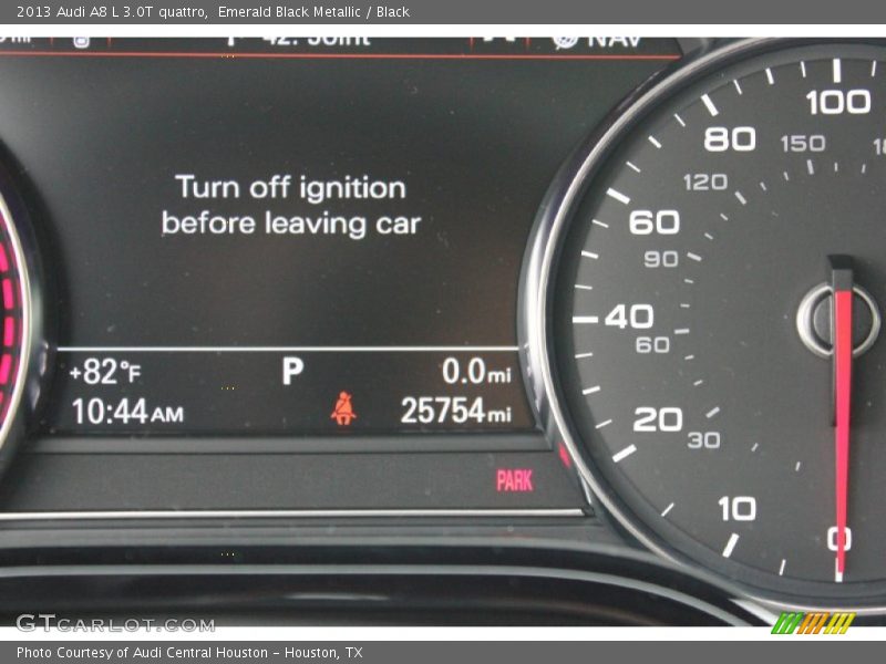 Emerald Black Metallic / Black 2013 Audi A8 L 3.0T quattro