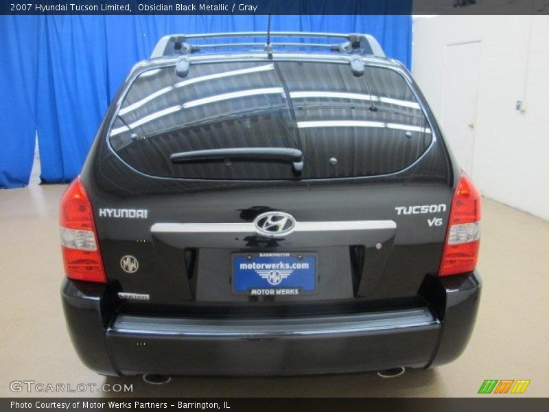 Obsidian Black Metallic / Gray 2007 Hyundai Tucson Limited