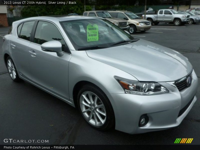 Silver Lining / Black 2013 Lexus CT 200h Hybrid