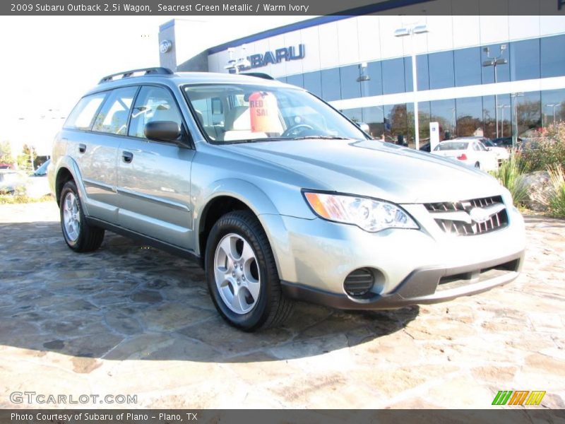 Seacrest Green Metallic / Warm Ivory 2009 Subaru Outback 2.5i Wagon