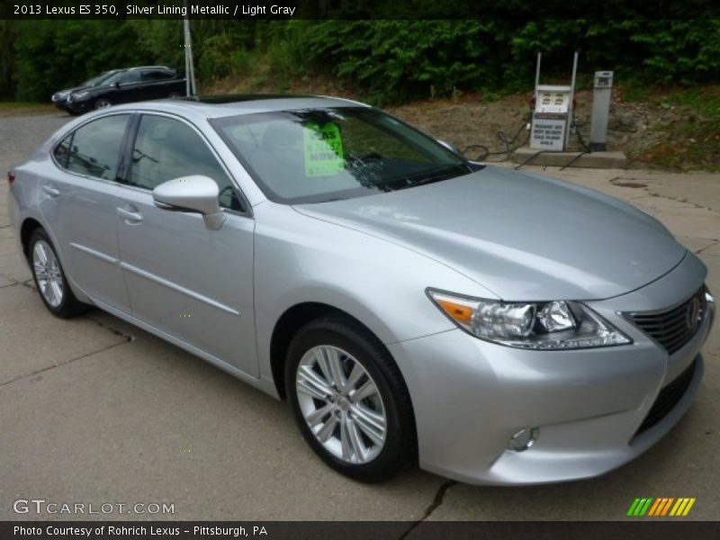 Silver Lining Metallic / Light Gray 2013 Lexus ES 350