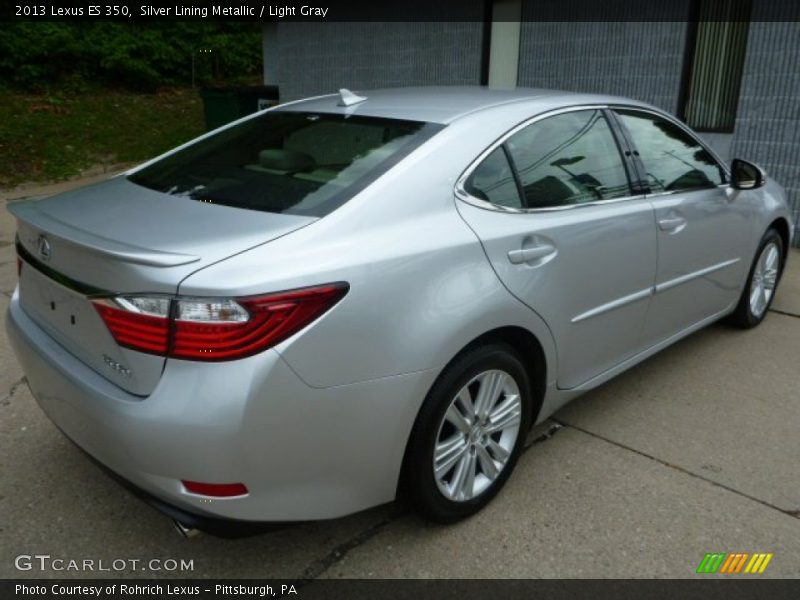 Silver Lining Metallic / Light Gray 2013 Lexus ES 350
