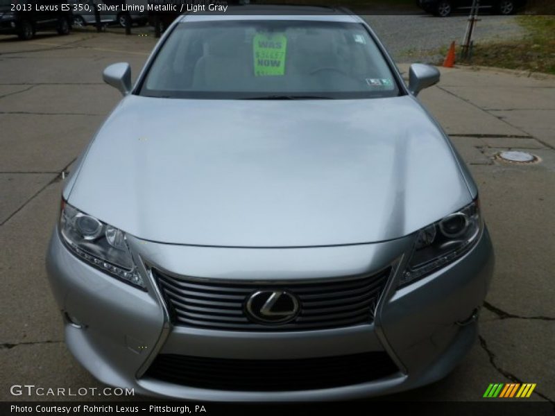 Silver Lining Metallic / Light Gray 2013 Lexus ES 350