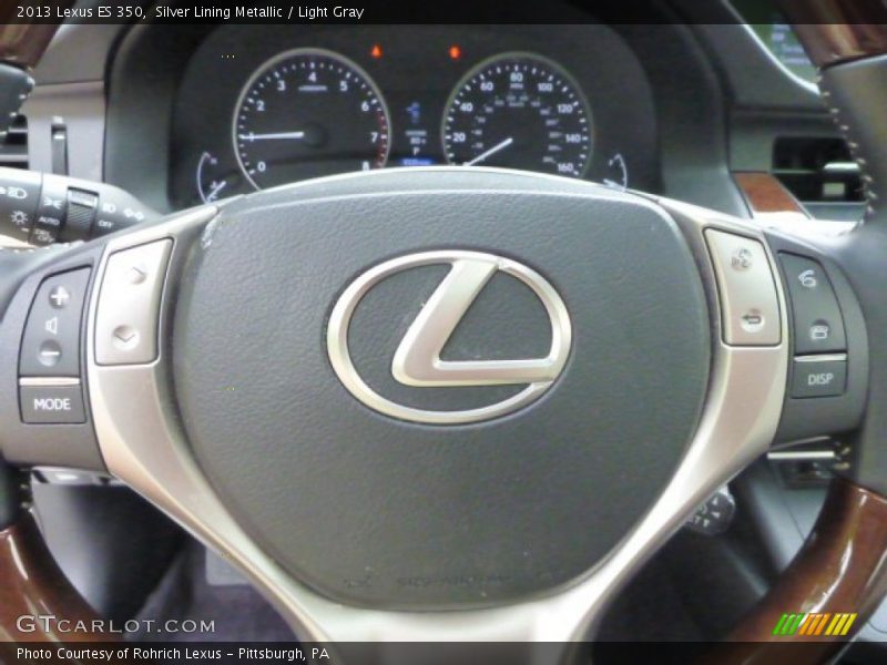 Silver Lining Metallic / Light Gray 2013 Lexus ES 350