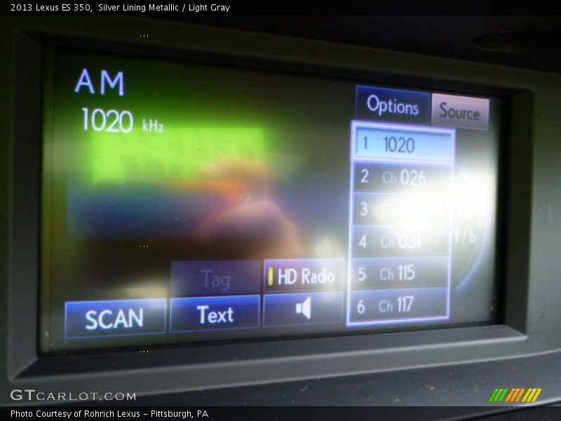 Silver Lining Metallic / Light Gray 2013 Lexus ES 350