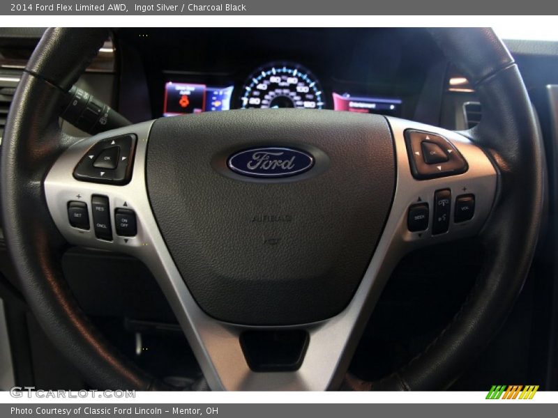 Ingot Silver / Charcoal Black 2014 Ford Flex Limited AWD