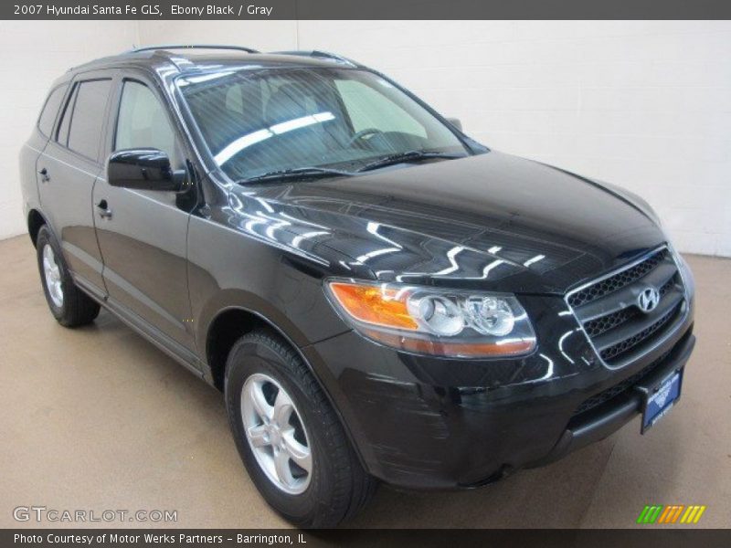 Ebony Black / Gray 2007 Hyundai Santa Fe GLS