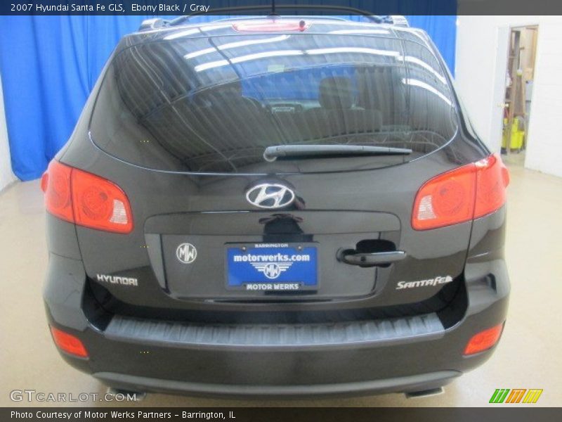 Ebony Black / Gray 2007 Hyundai Santa Fe GLS