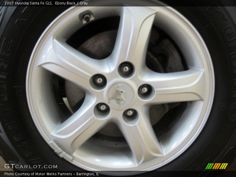 Ebony Black / Gray 2007 Hyundai Santa Fe GLS