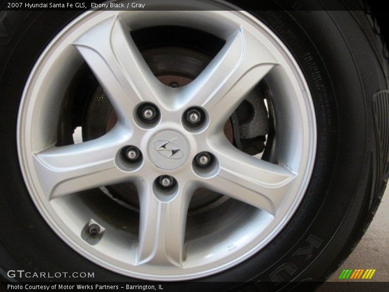 Ebony Black / Gray 2007 Hyundai Santa Fe GLS
