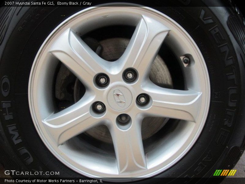 Ebony Black / Gray 2007 Hyundai Santa Fe GLS