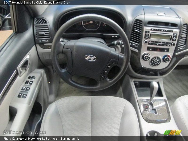 Ebony Black / Gray 2007 Hyundai Santa Fe GLS