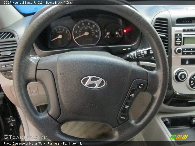 Ebony Black / Gray 2007 Hyundai Santa Fe GLS