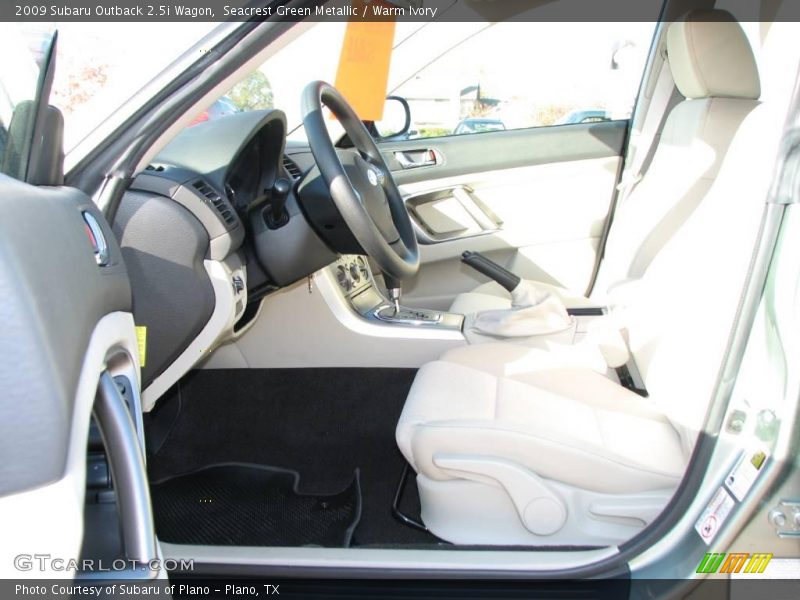 Seacrest Green Metallic / Warm Ivory 2009 Subaru Outback 2.5i Wagon