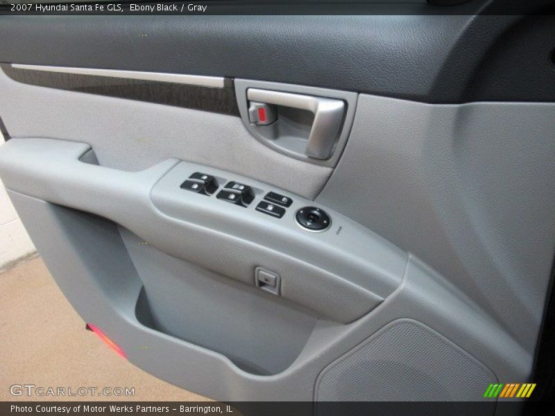 Ebony Black / Gray 2007 Hyundai Santa Fe GLS