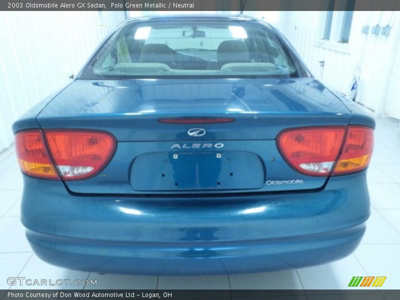 Polo Green Metallic / Neutral 2003 Oldsmobile Alero GX Sedan
