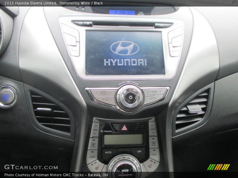 Shimmering White / Black 2013 Hyundai Elantra Limited