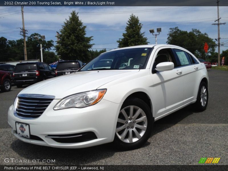 Bright White / Black/Light Frost 2012 Chrysler 200 Touring Sedan