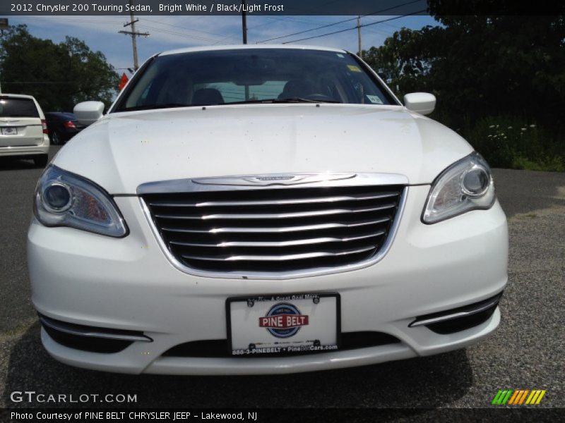 Bright White / Black/Light Frost 2012 Chrysler 200 Touring Sedan