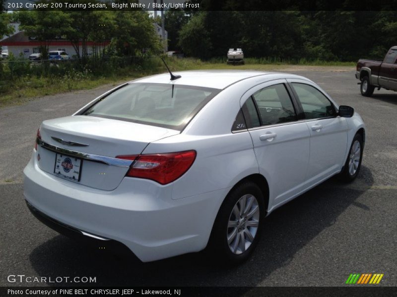 Bright White / Black/Light Frost 2012 Chrysler 200 Touring Sedan