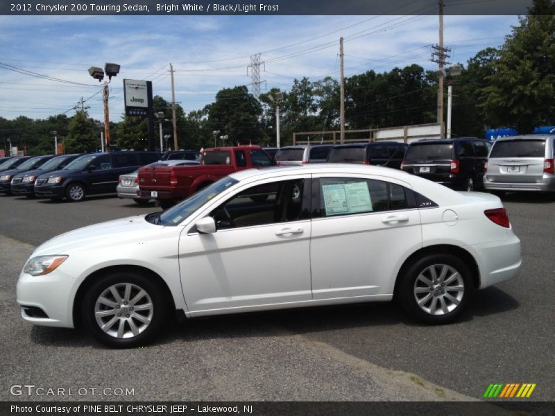 Bright White / Black/Light Frost 2012 Chrysler 200 Touring Sedan