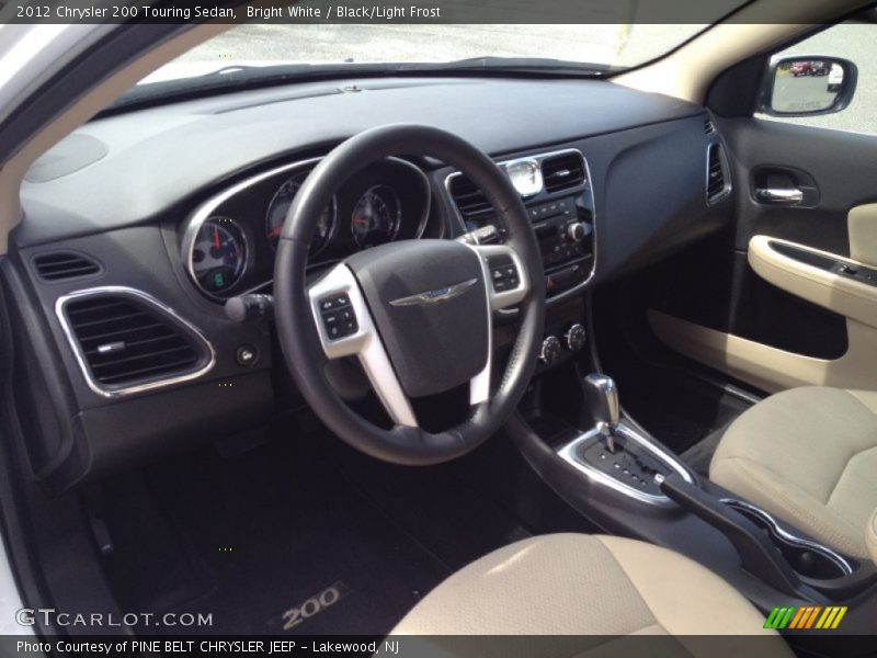 Bright White / Black/Light Frost 2012 Chrysler 200 Touring Sedan