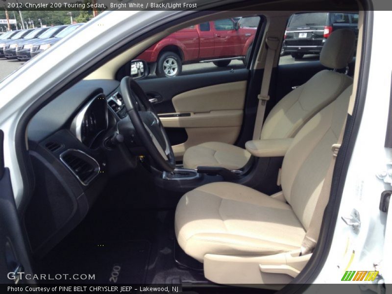Bright White / Black/Light Frost 2012 Chrysler 200 Touring Sedan