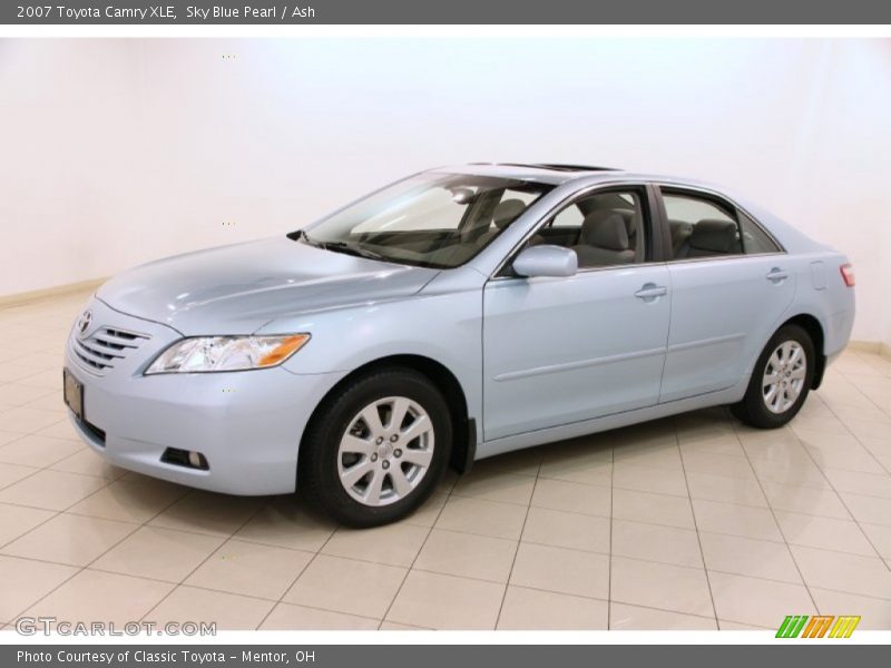 Sky Blue Pearl / Ash 2007 Toyota Camry XLE