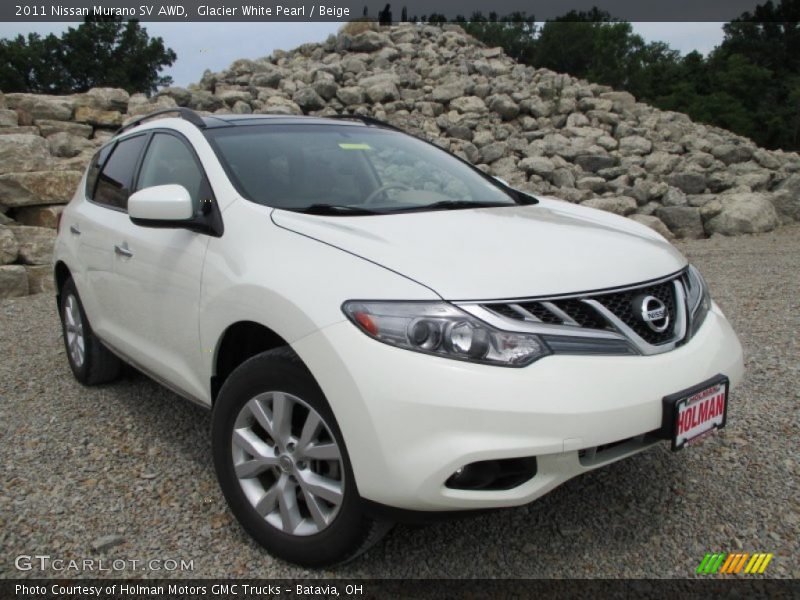 Glacier White Pearl / Beige 2011 Nissan Murano SV AWD