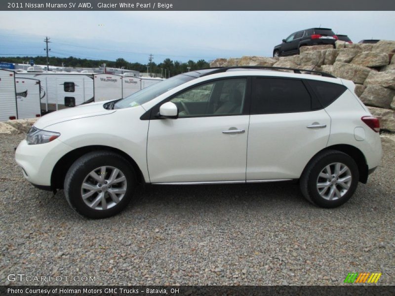 Glacier White Pearl / Beige 2011 Nissan Murano SV AWD